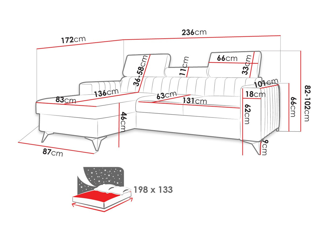 Hoekbank Columbus 191 (Poso 14)