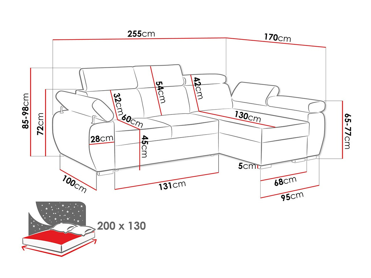 Hoekbank Columbus 192 (Poso 01)