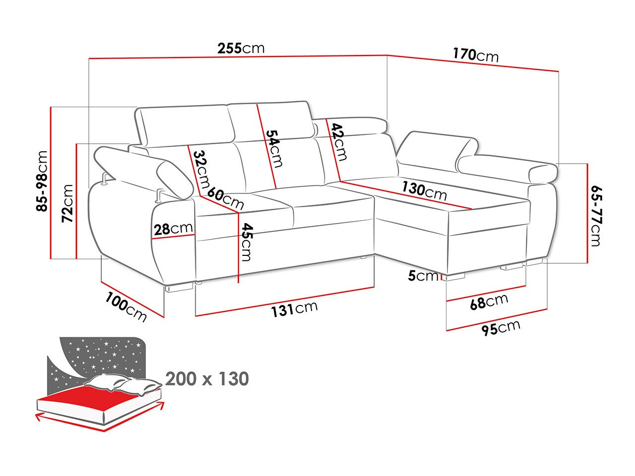 Hoekbank Columbus 192 (Poso 22)