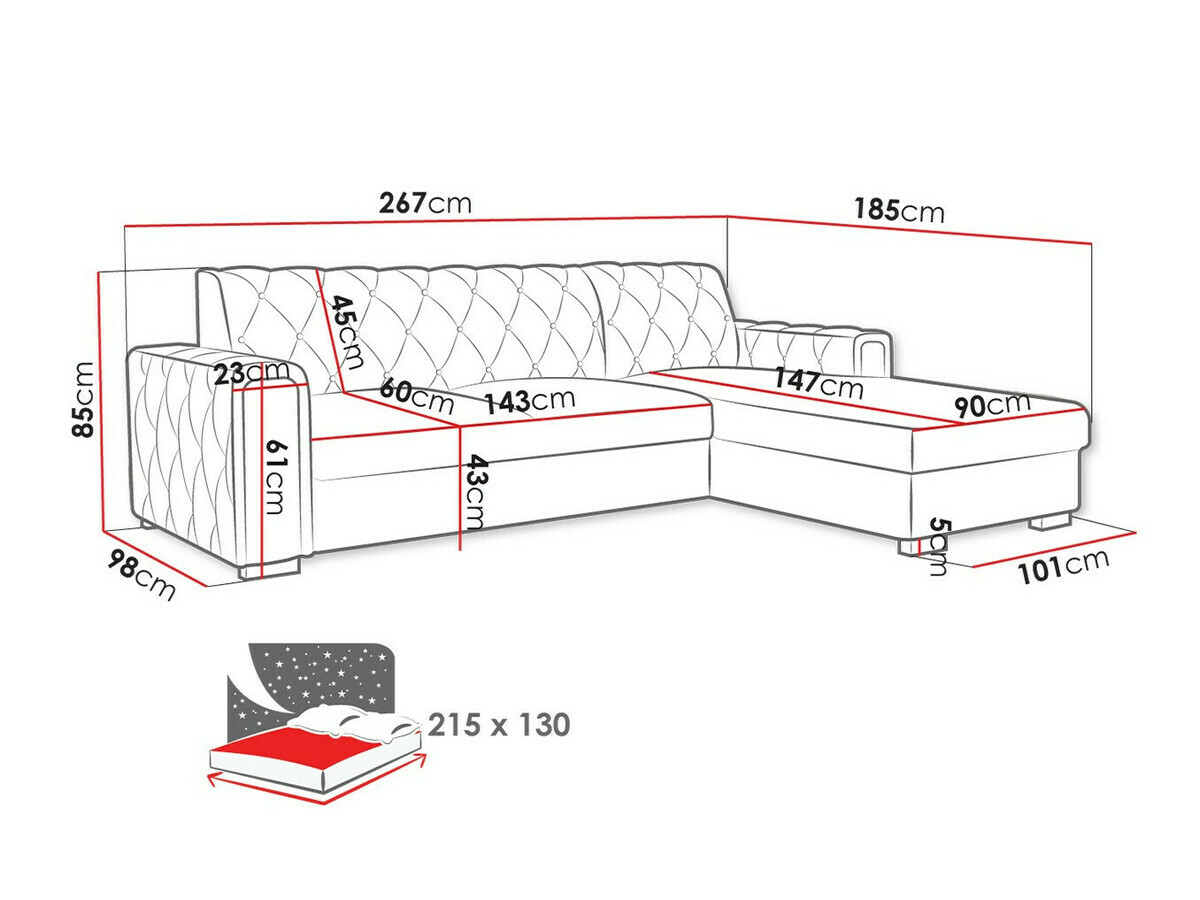 Hoekbank Columbus 203 (Kronos 53)