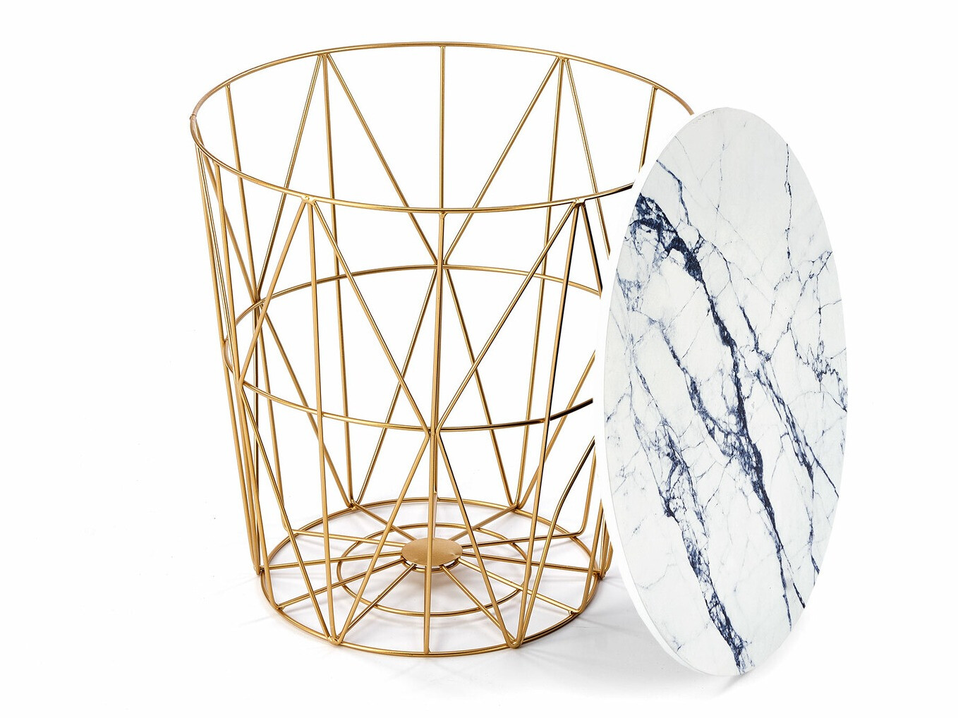 Salontafel Houston 1454 (Gouden + Wit marmer)