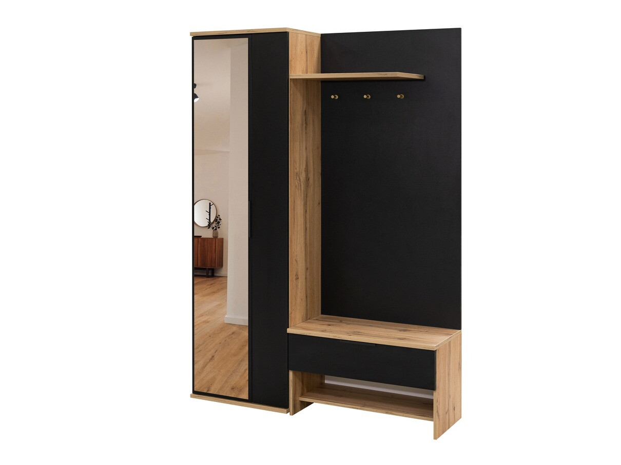 Gangmeubelset Honolulu 160 (Zwart + Wotan eik)