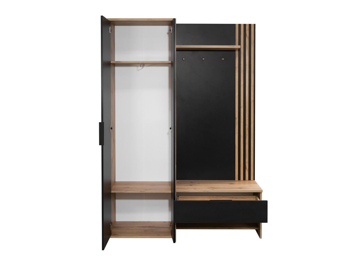 Gangmeubelset Honolulu 161 (Zwart + Wotan eik)