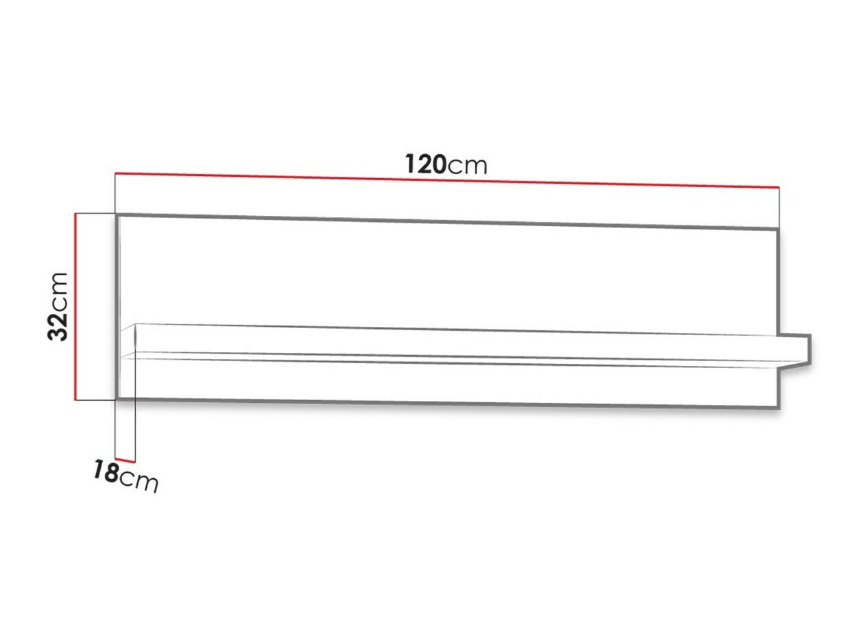 Wandplank Serfeno 108 (Ambachtelijk wit)