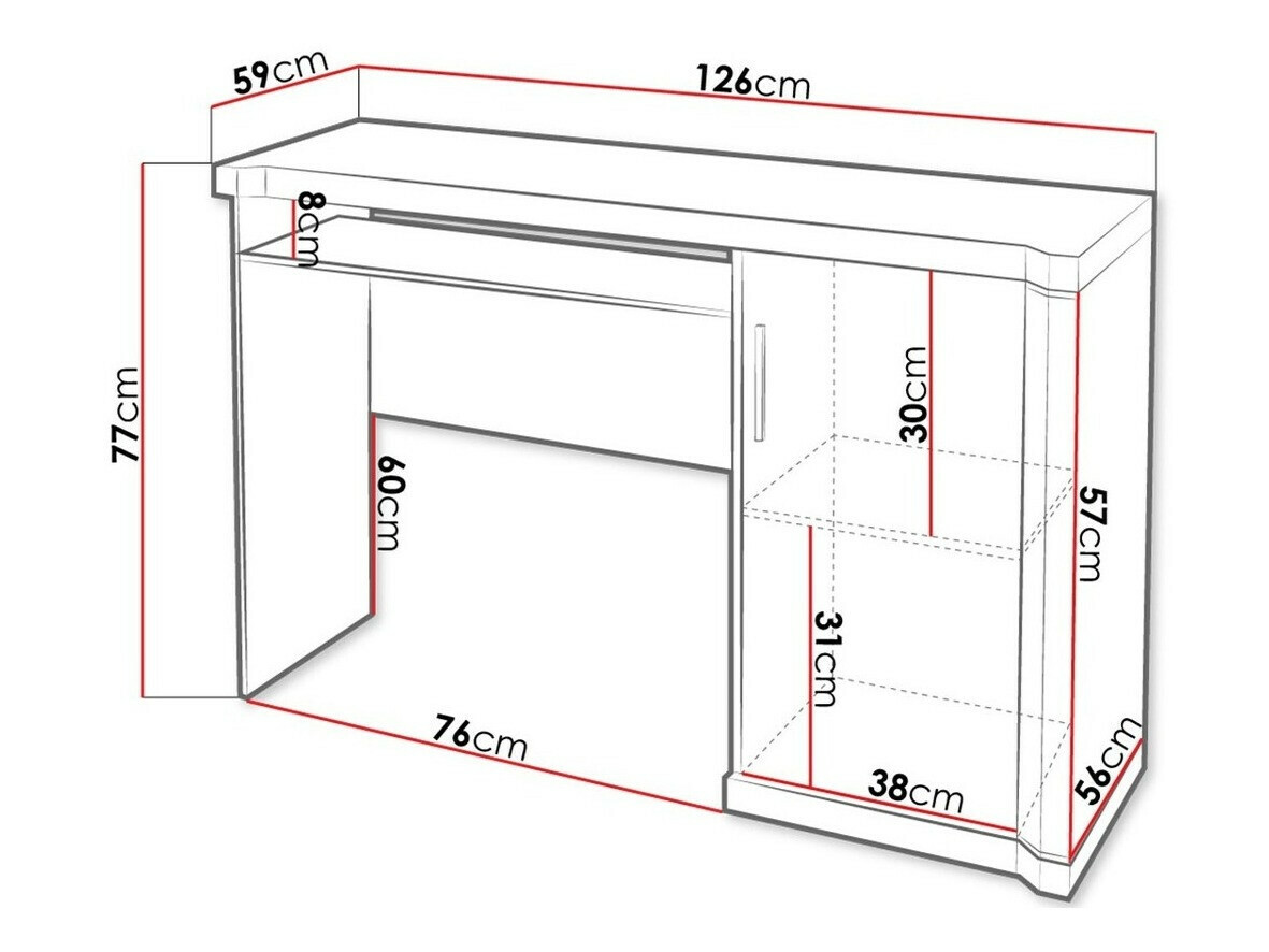 Bureau Lorelie 112 (Sonoma eik)
