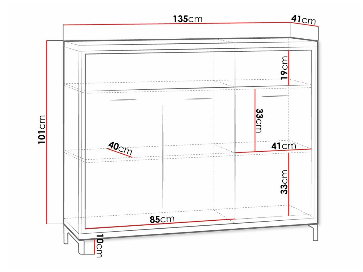 Ladekast Etrmoni 104 (Licht hout)
