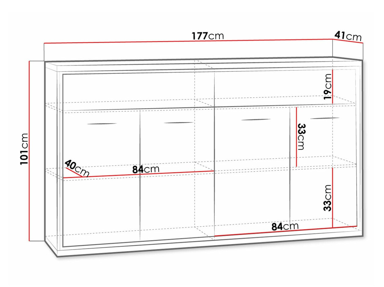 Ladekast Etrmoni 105 (Licht hout)
