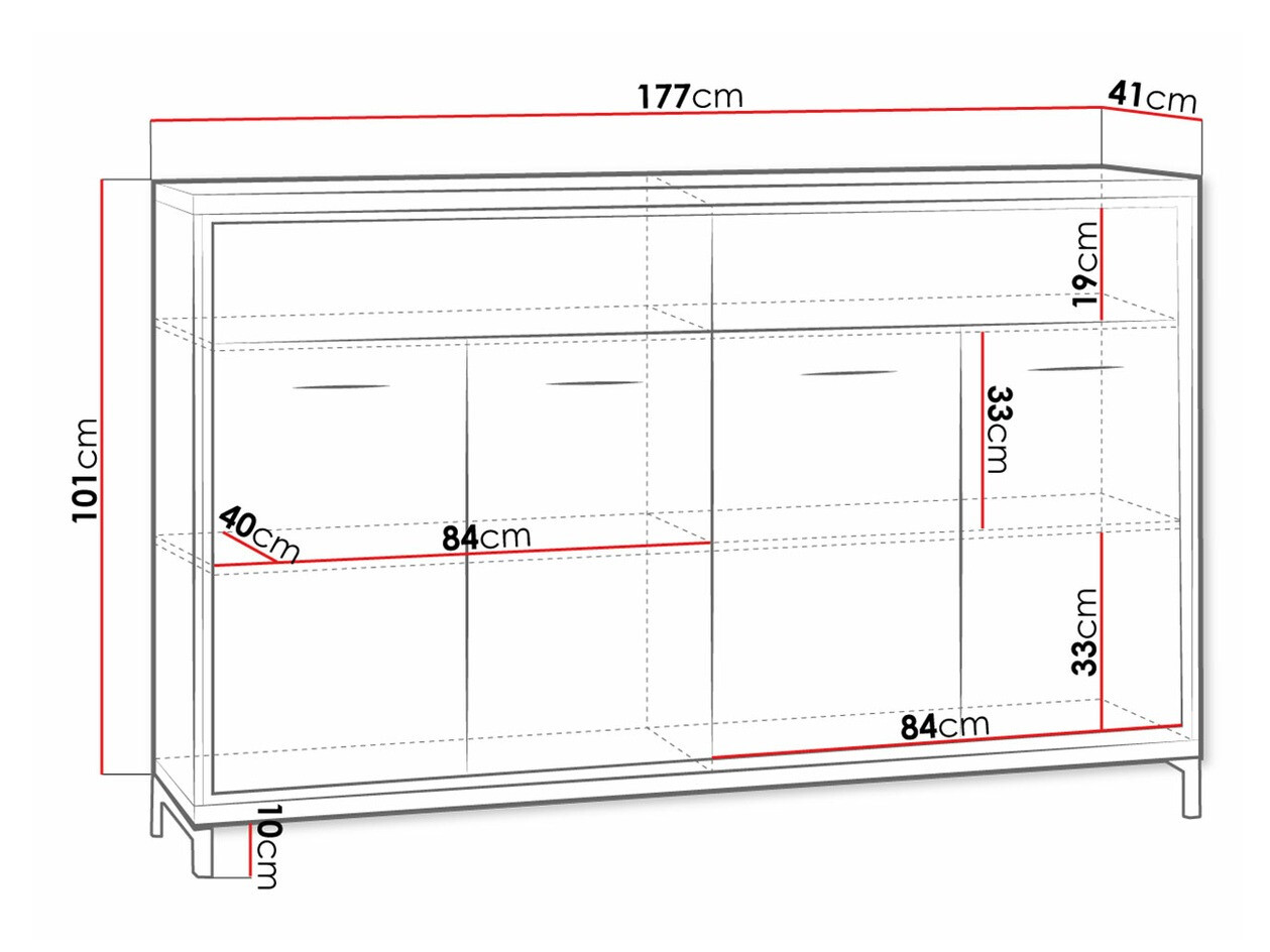 Ladekast Etrmoni 105 (Licht hout)