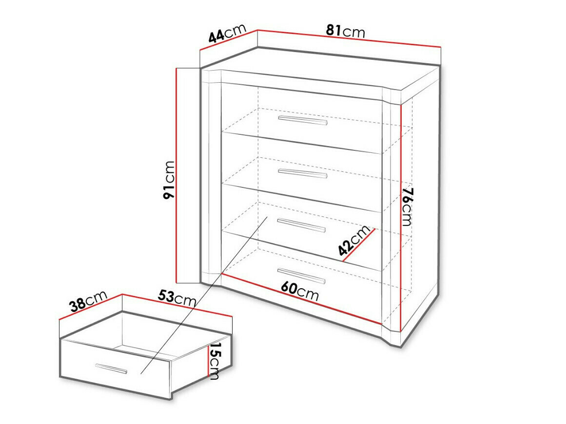 Ladekast Lorelie 103 (Sonoma eik)