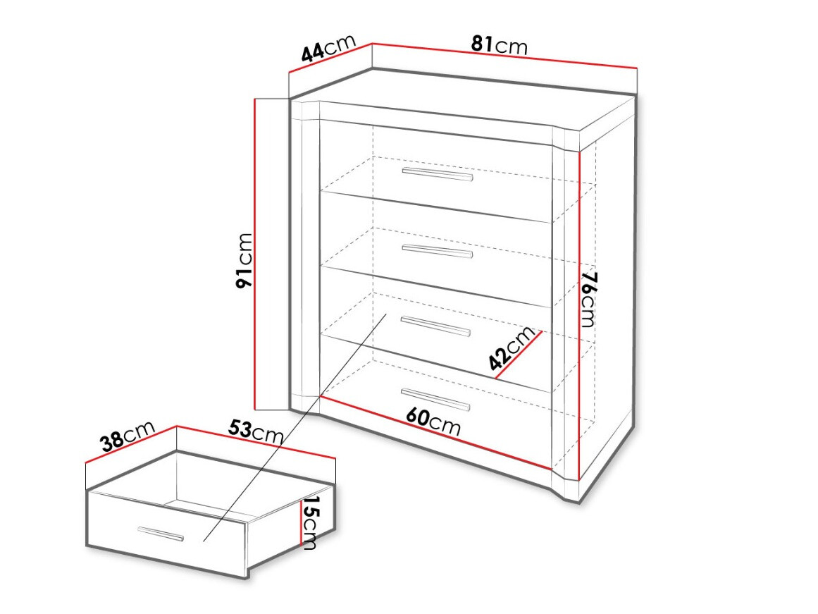 Ladekast Lorelie 103 (Truffel eiken)