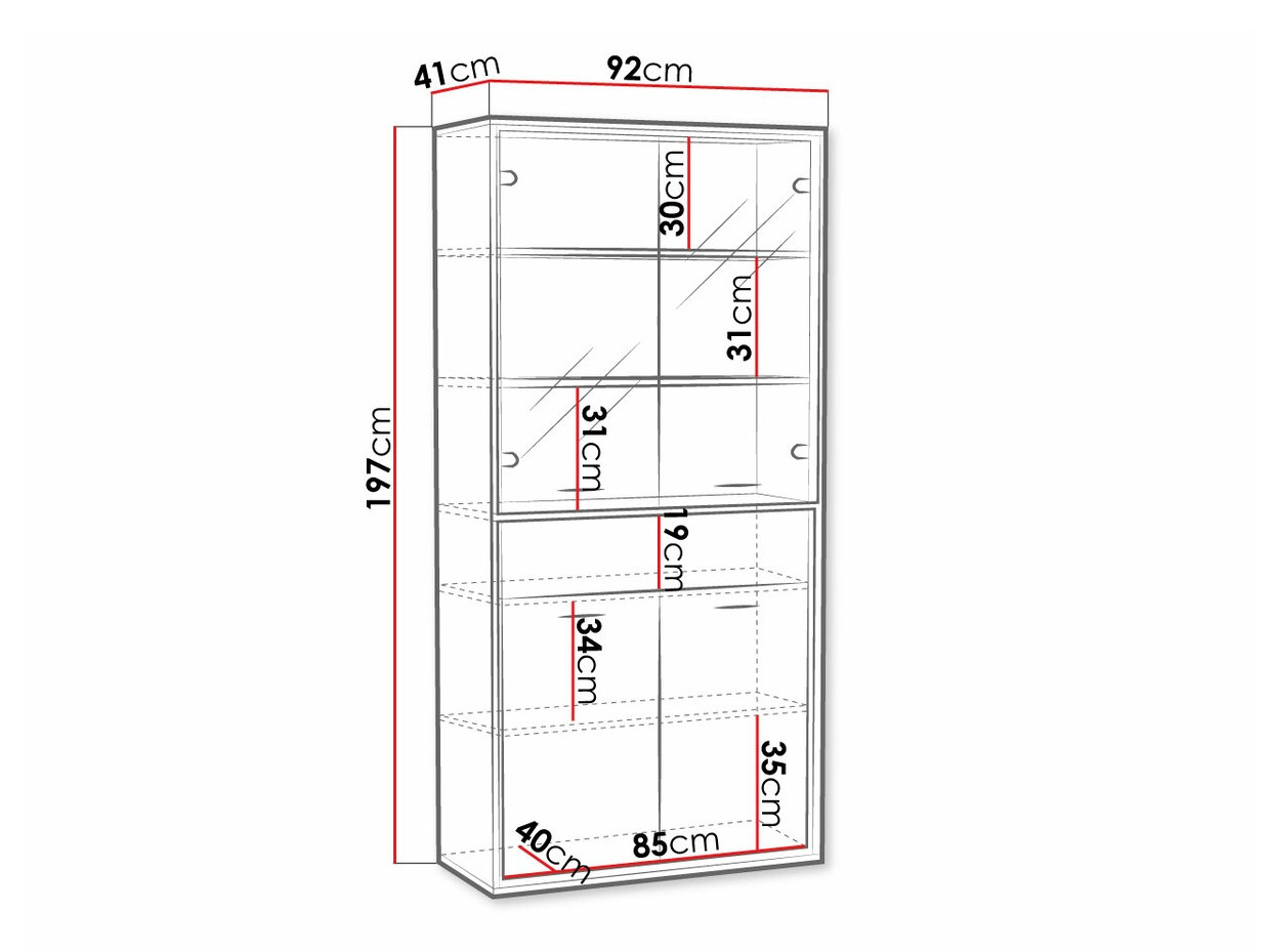 Boekenkast Etrmoni 102 (Licht hout + Eiken)