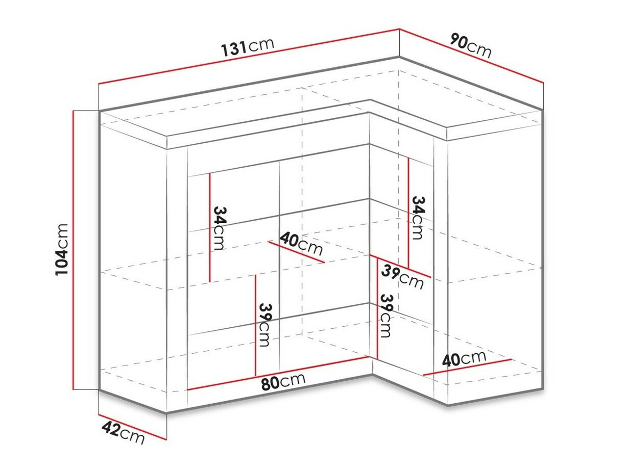 Hoekkastje Serfeno 112 (Donker essen)