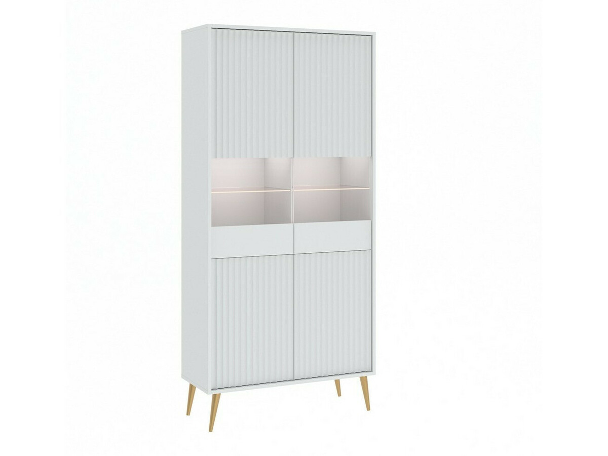 Boekenkast Cirferi 108 (Wit + Gouden)