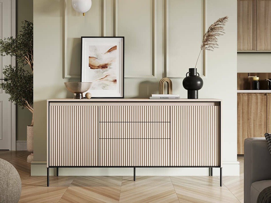 Ladekast Fernolu 100 (Beige + Zwart)