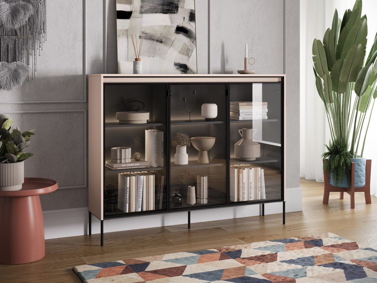 Dressoir Fernolu 108 (Beige + Zwart)