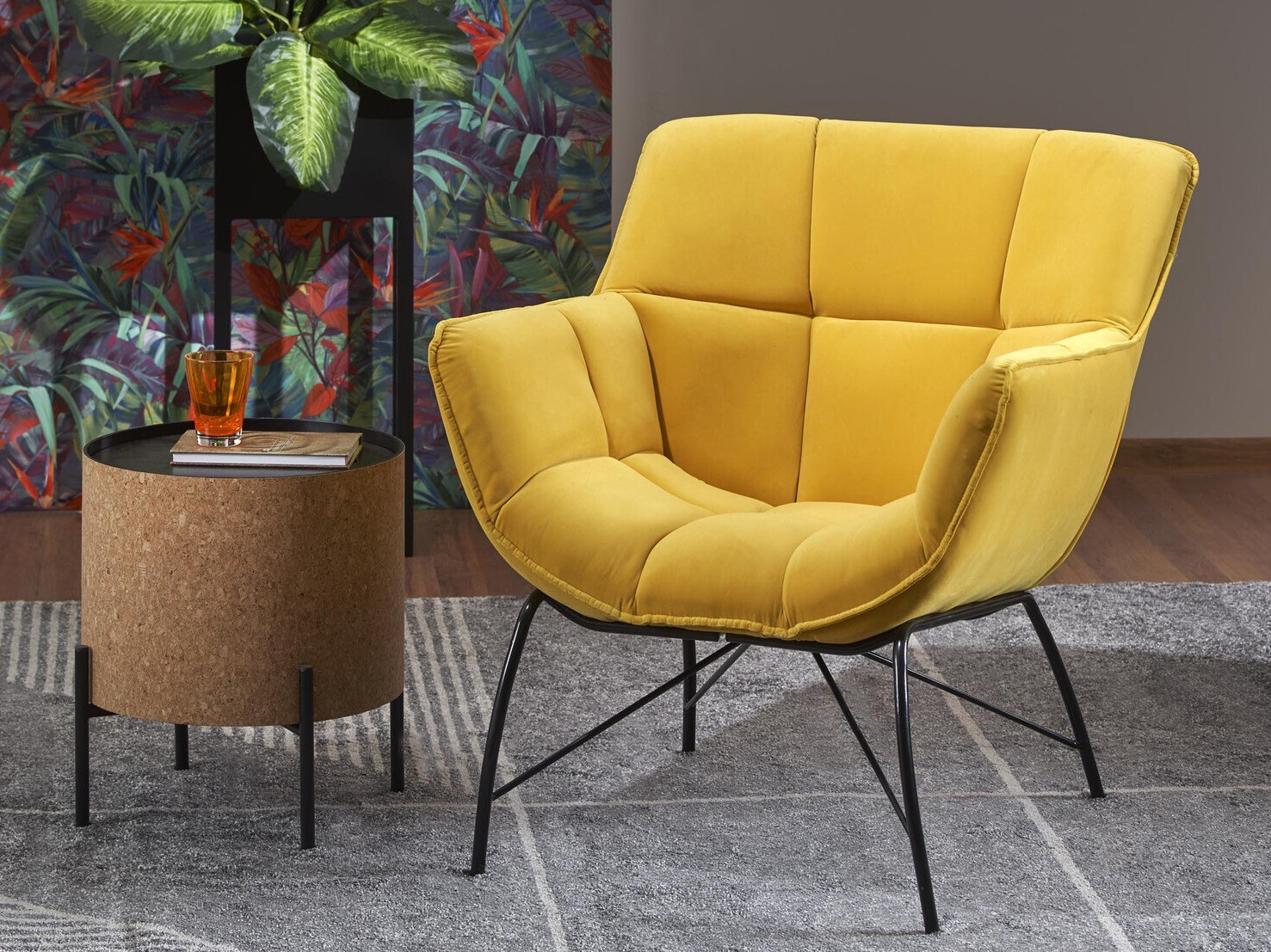 Fauteuil Houston 1485 (Geel + Zwart)