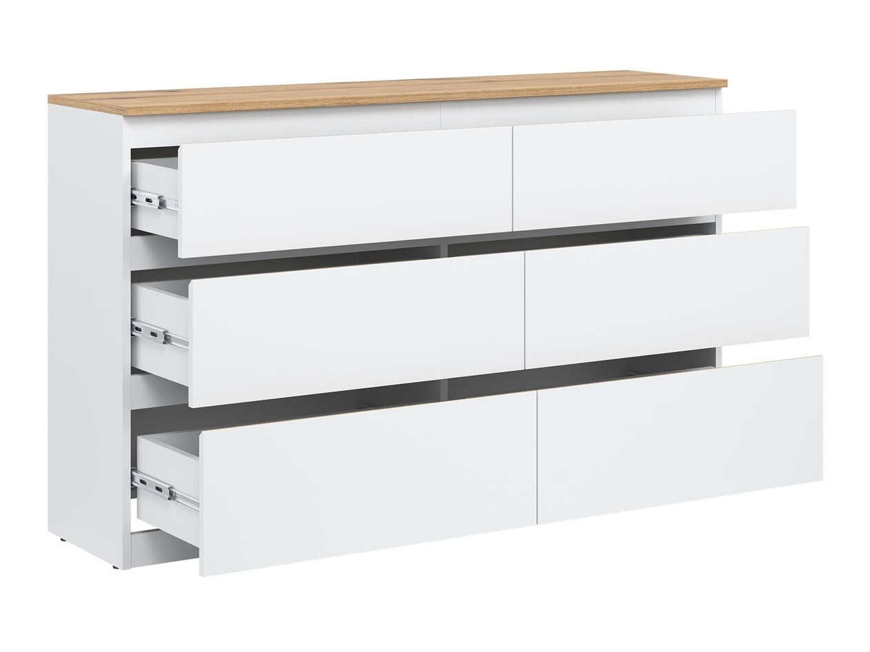 Ladekast Catelbi 102 (Wit + Eiken)