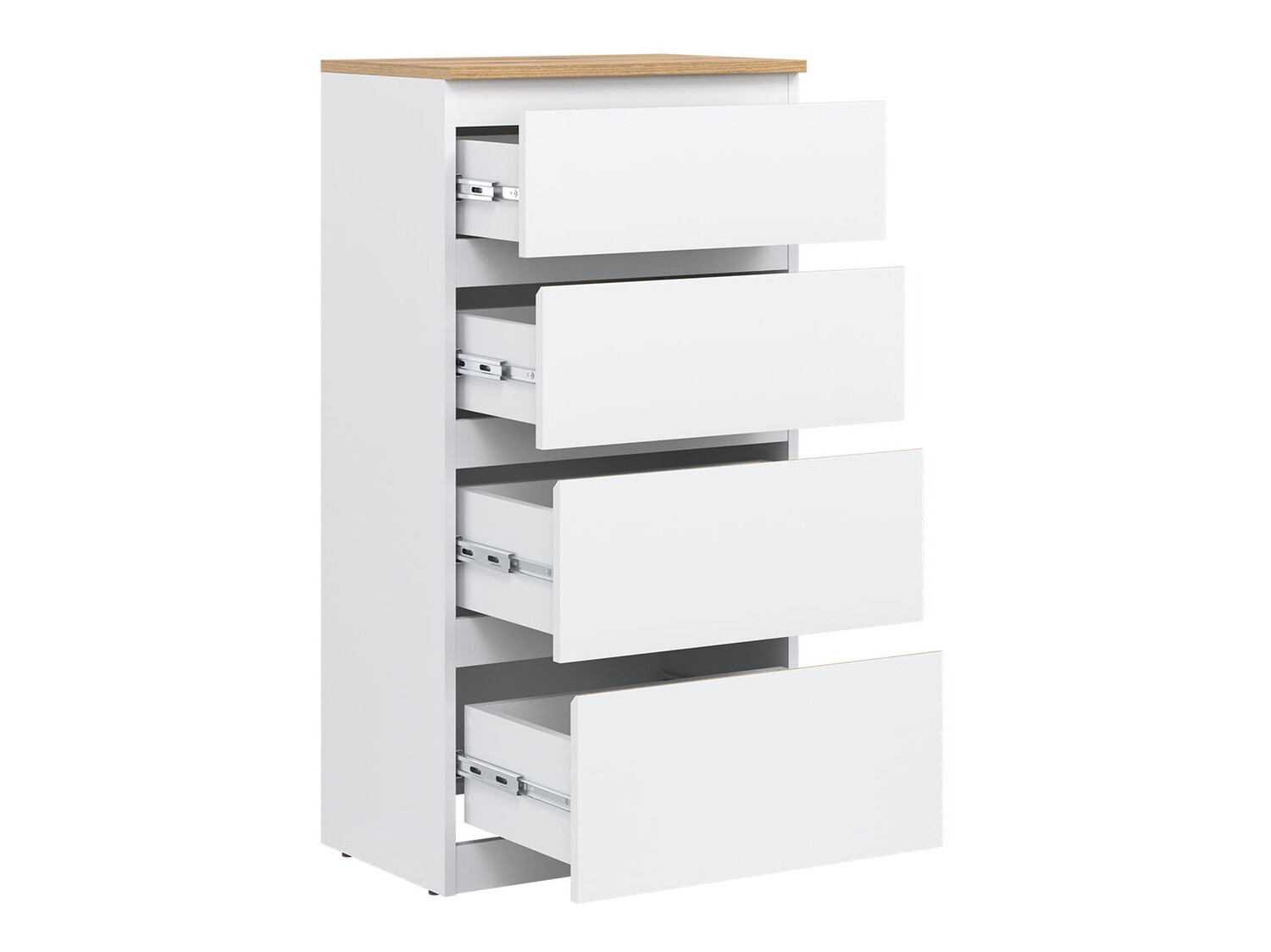 Ladekast Catelbi 103 (Wit + Eiken)