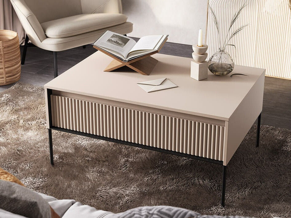 Salontafel Fernolu 110 (Beige + Zwart)