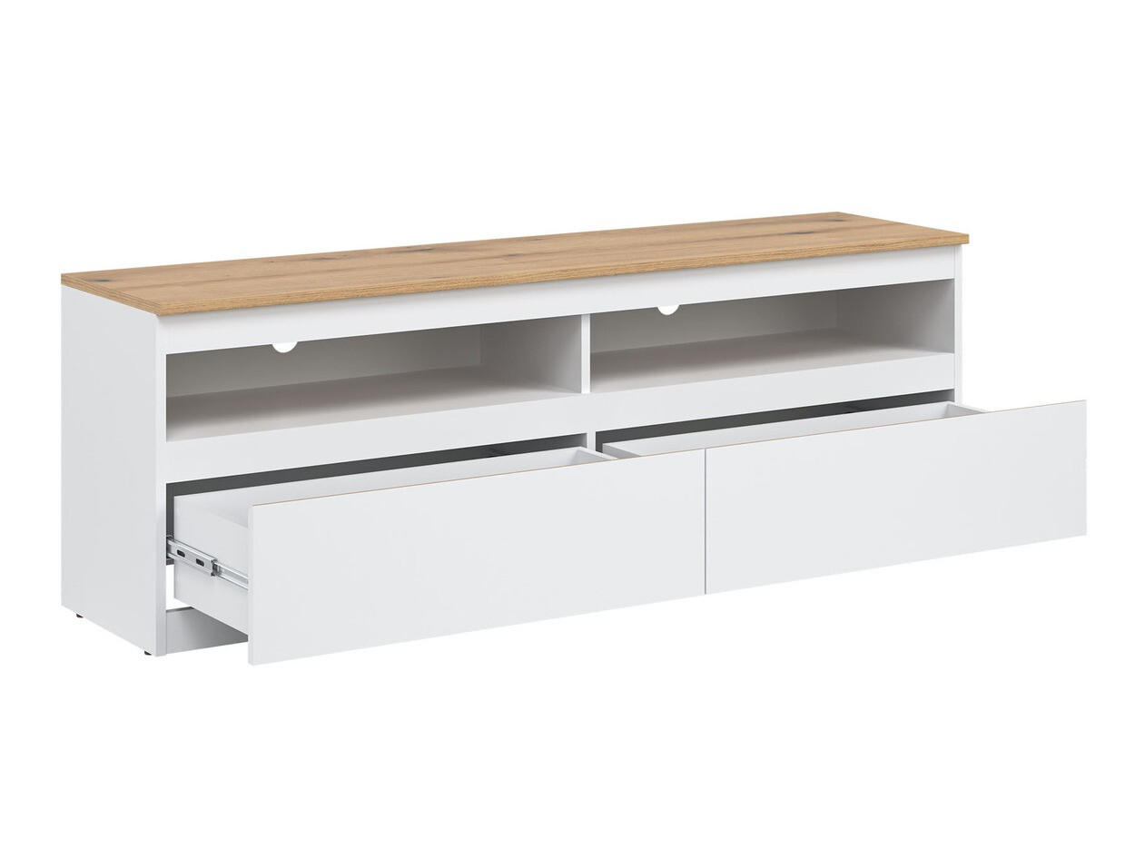 TV-meubel Catelbi 100 (Wit + Eiken)