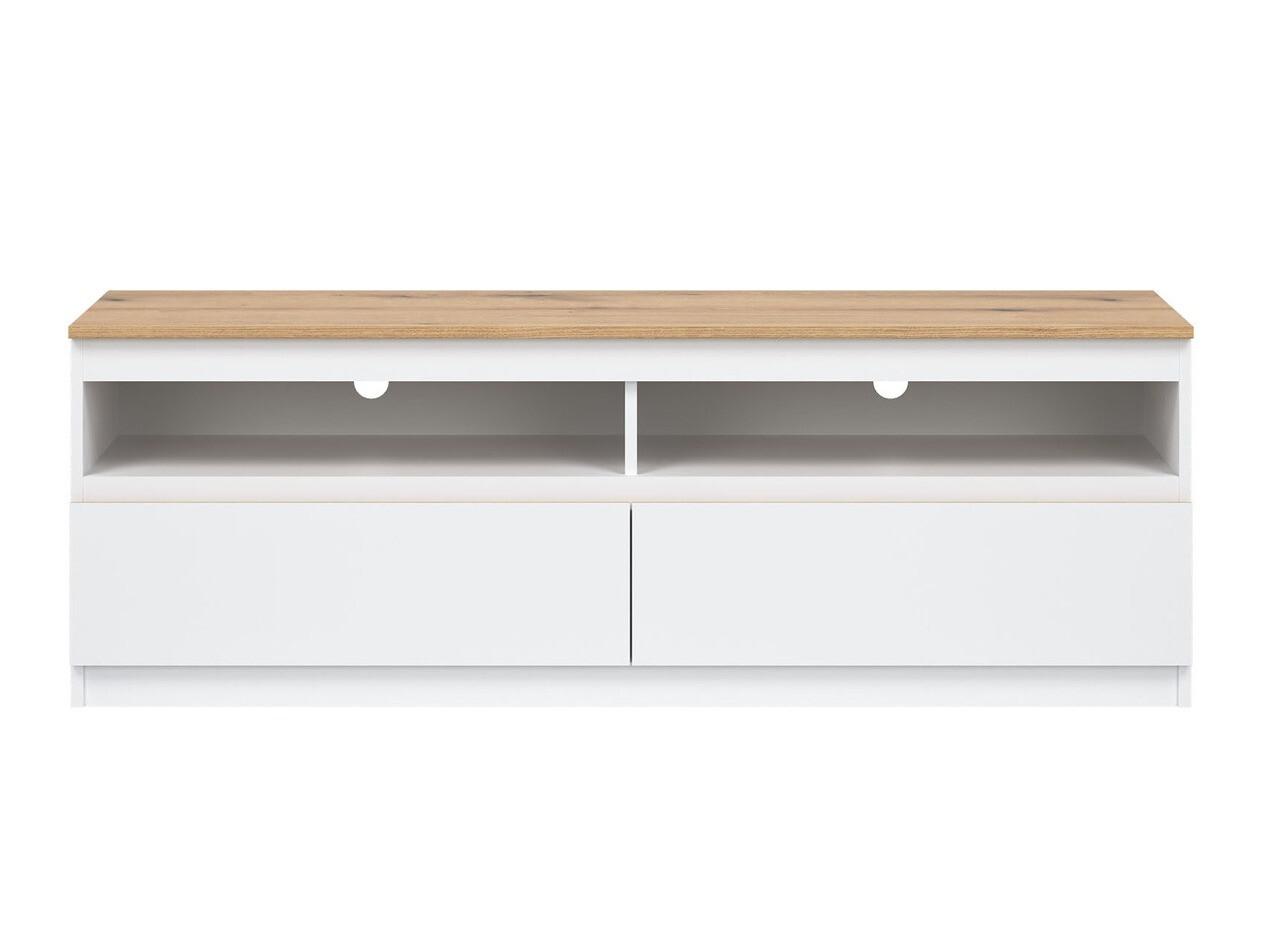 TV-meubel Catelbi 100 (Wit + Eiken)