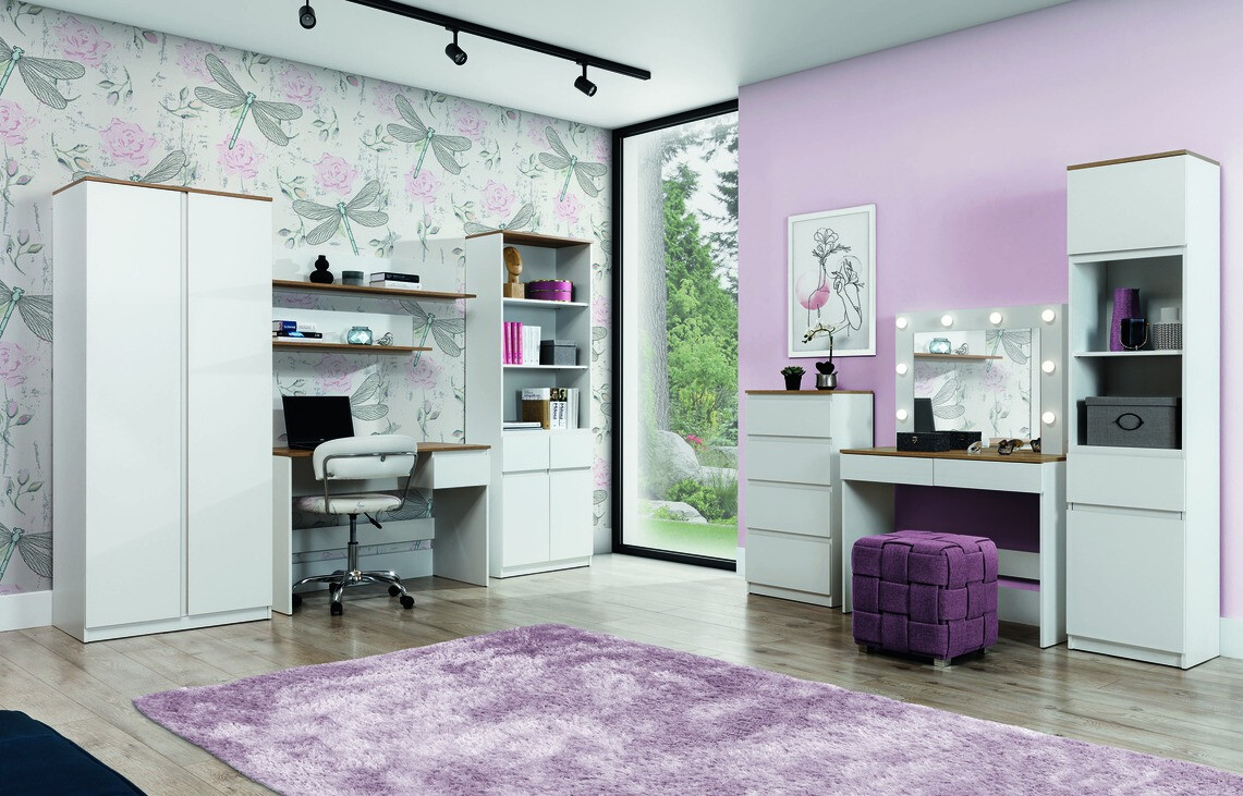 Boekenkast Orlando 225 (Wit + Eiken)