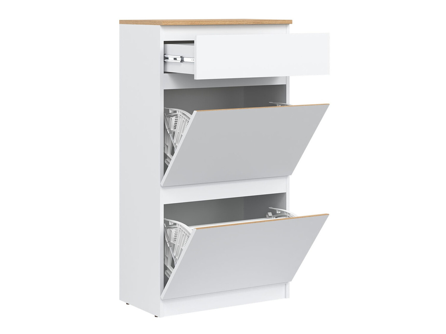 Schoenenkast Catelbi 108 (Wit + Eiken)