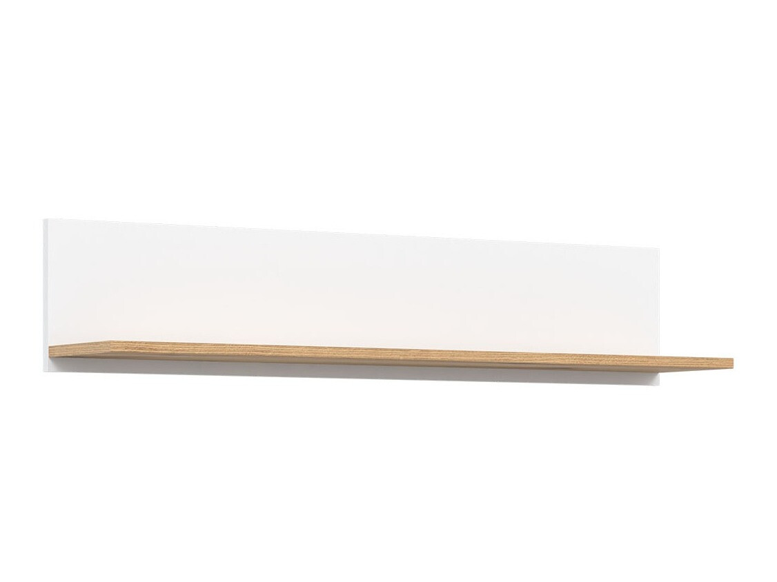 Wandplank Catelbi 110 (Wit + Eiken)