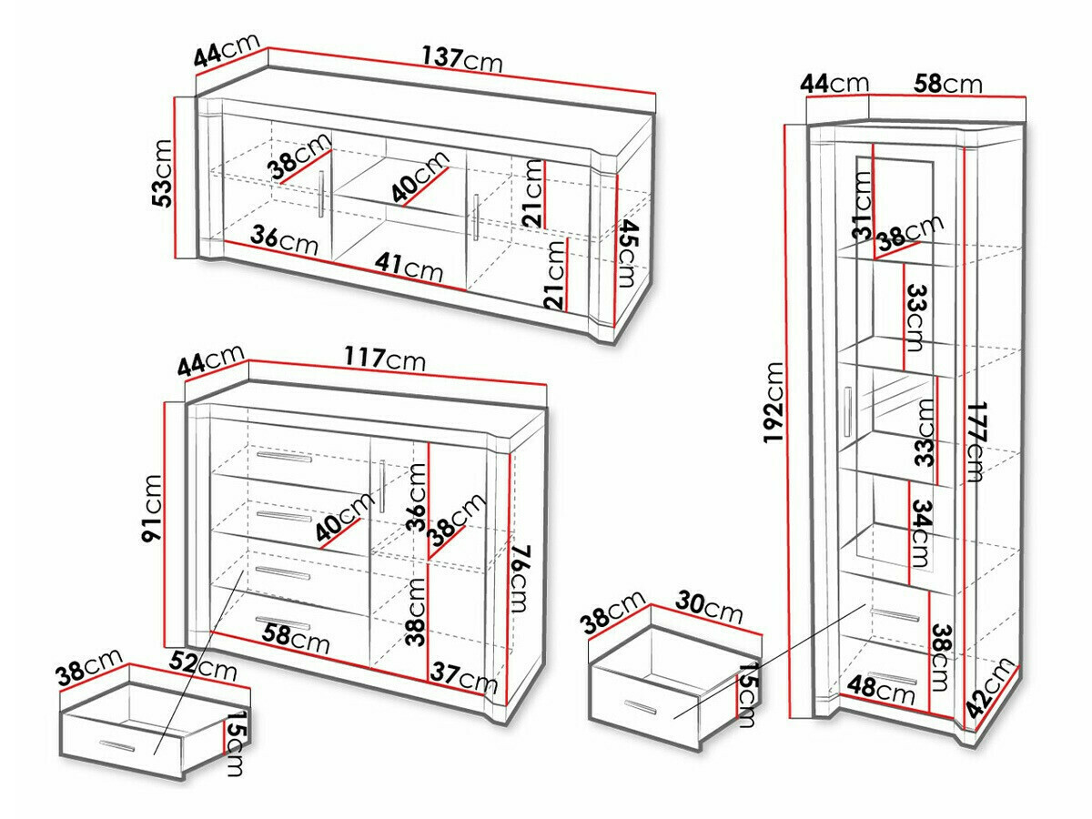 Woonkamerset Lorelie 122 (Truffel eiken)