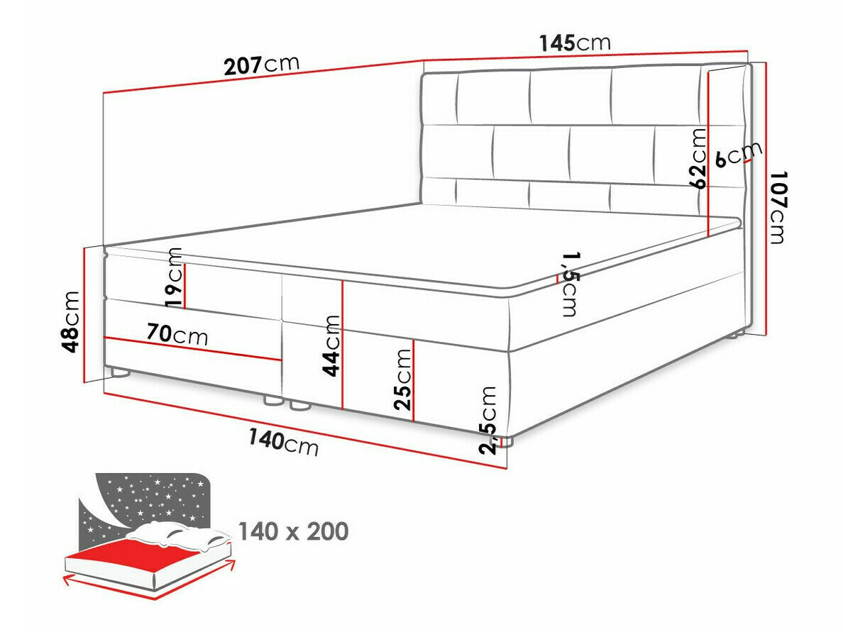 Boxspring Memphis 103 (Itaka 48)