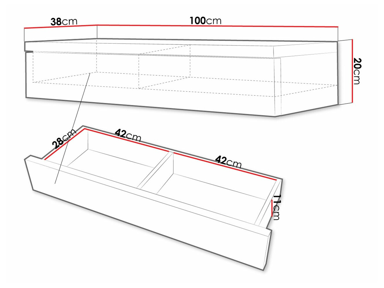 Kaptafel Delpher (Wit + Glanzend wit)