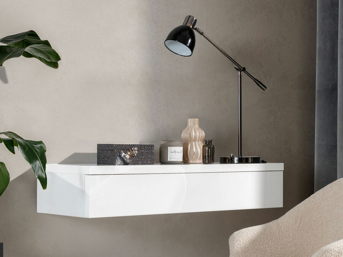 Kaptafel Providence 186 (Wit + Glanzend wit)