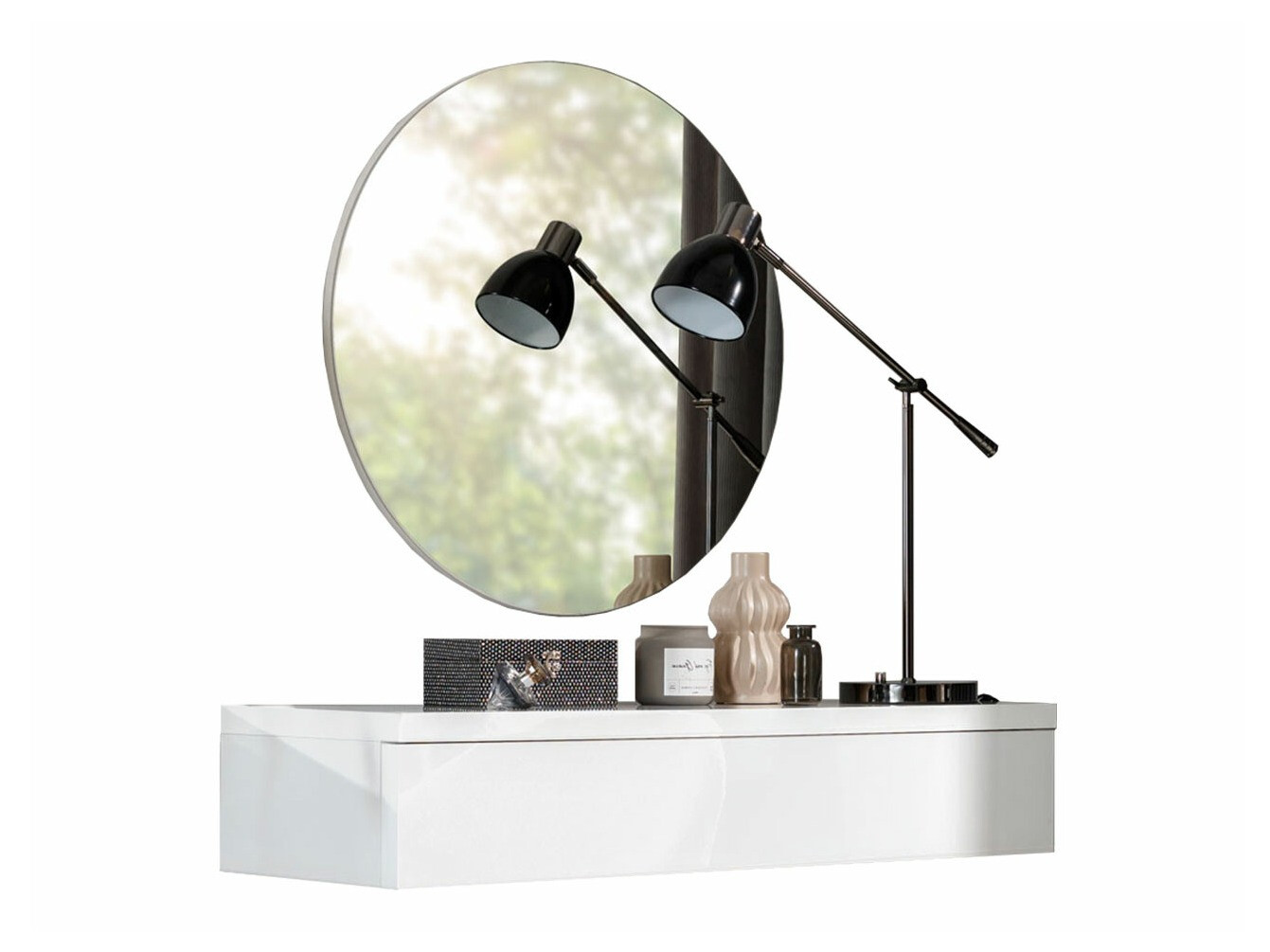 Kaptafel Providence 188 (Wit + Glanzend wit)