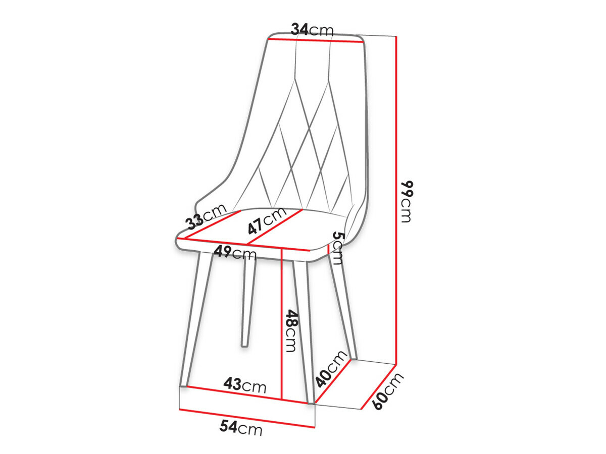 Stoel Racine 112 (Zwart + Magic Velvet 2216)