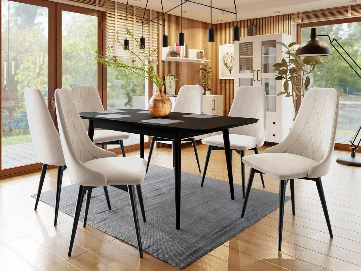 Stoel Racine 112 (Zwart + Magic Velvet 2250)