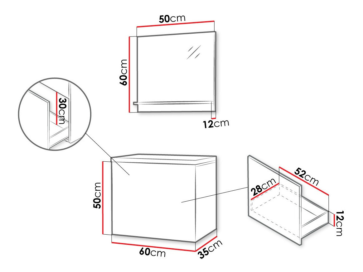 Badkamerset Comfivo Livciro 100 (Wit)