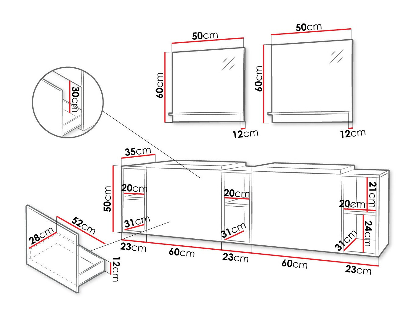 Badkamerset Comfivo Delphinus IV (Wit)