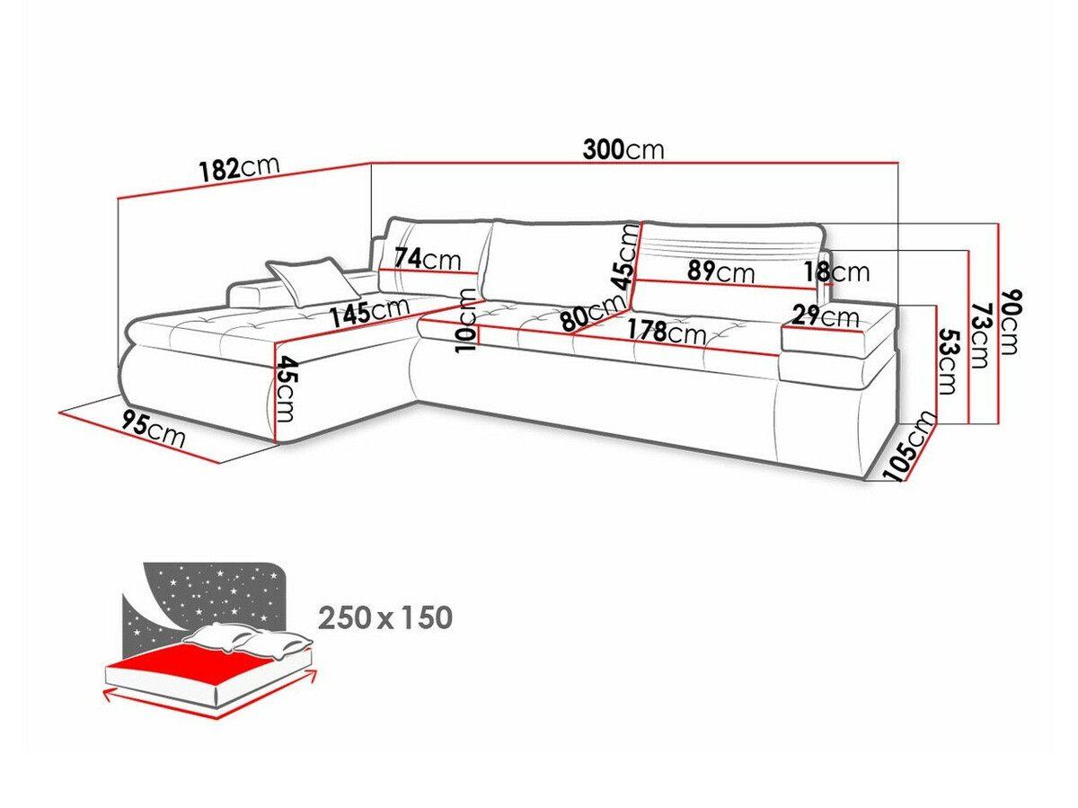 Hoekbank Temple 100 (Soft 017 + Lux 08)