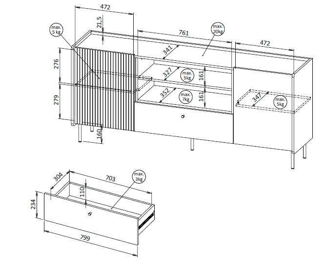 Ladekast Tivsali 124