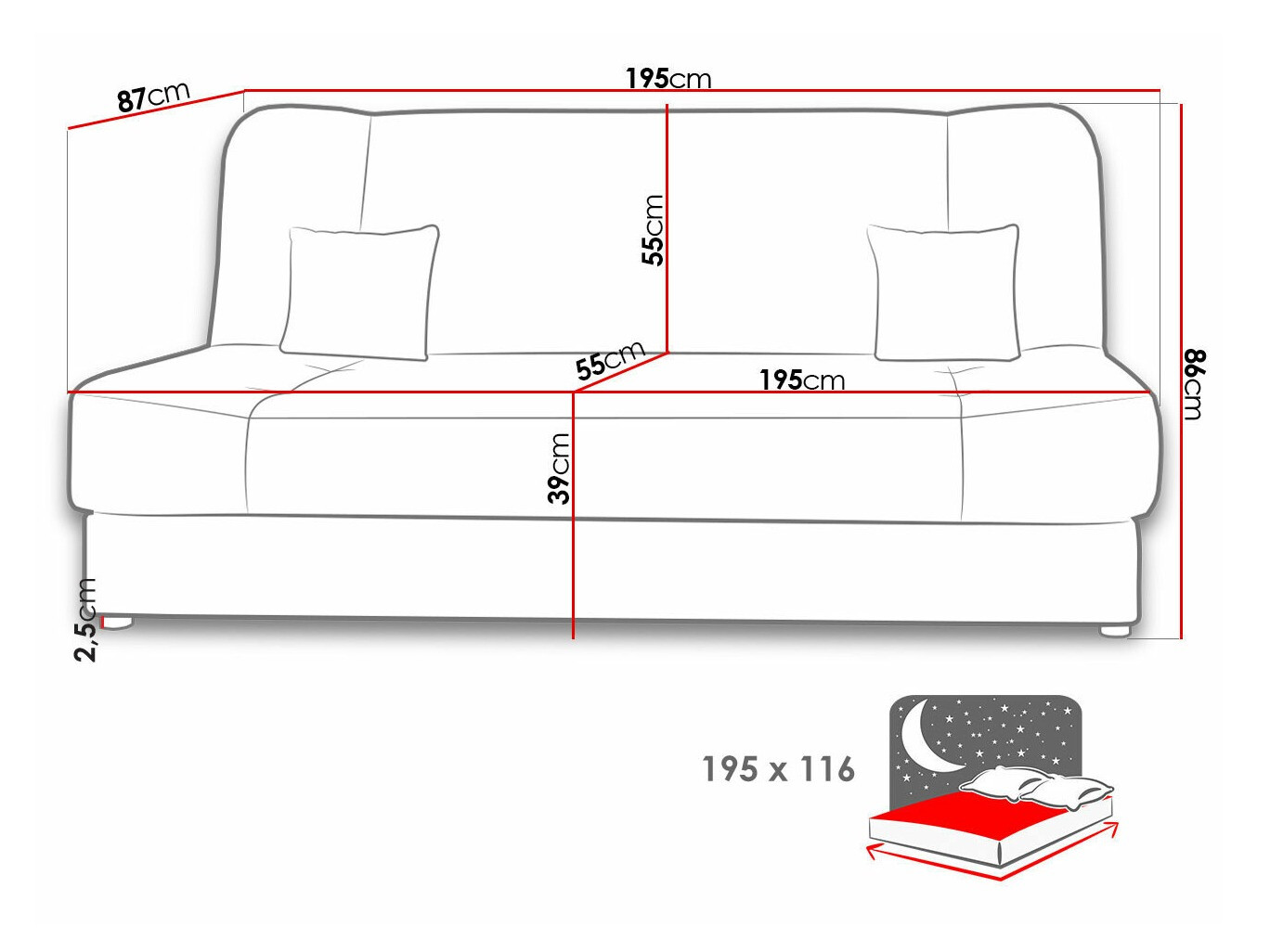 Slaapbank Comfivo Cera III (Poso 100)