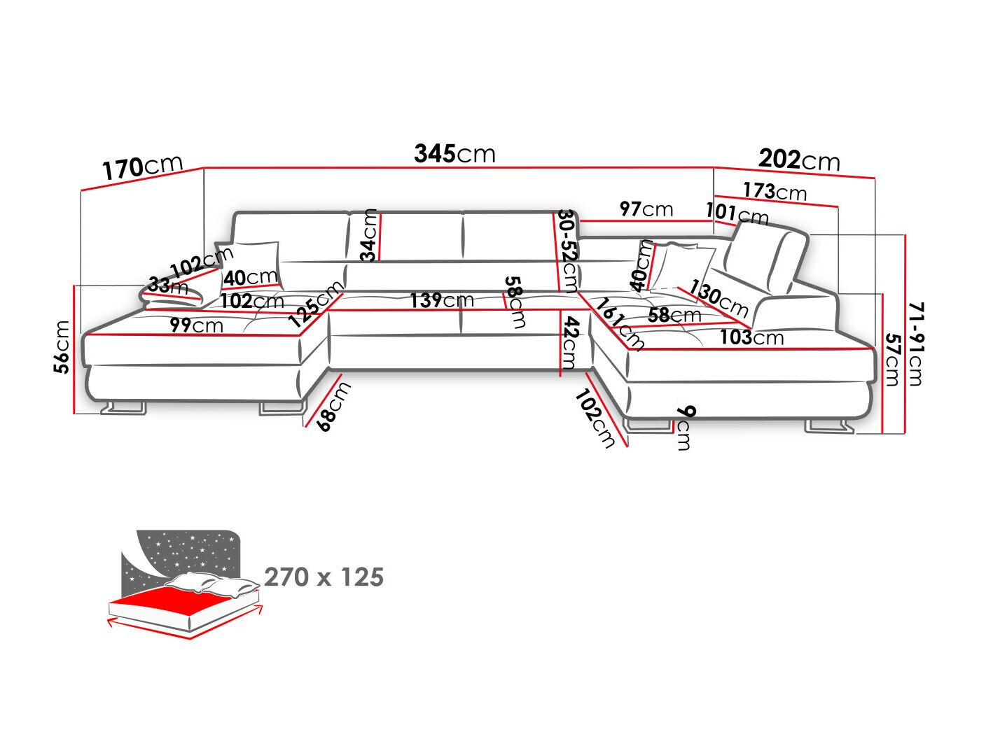 Hoekbank Comfivo 138 (Poso 110)