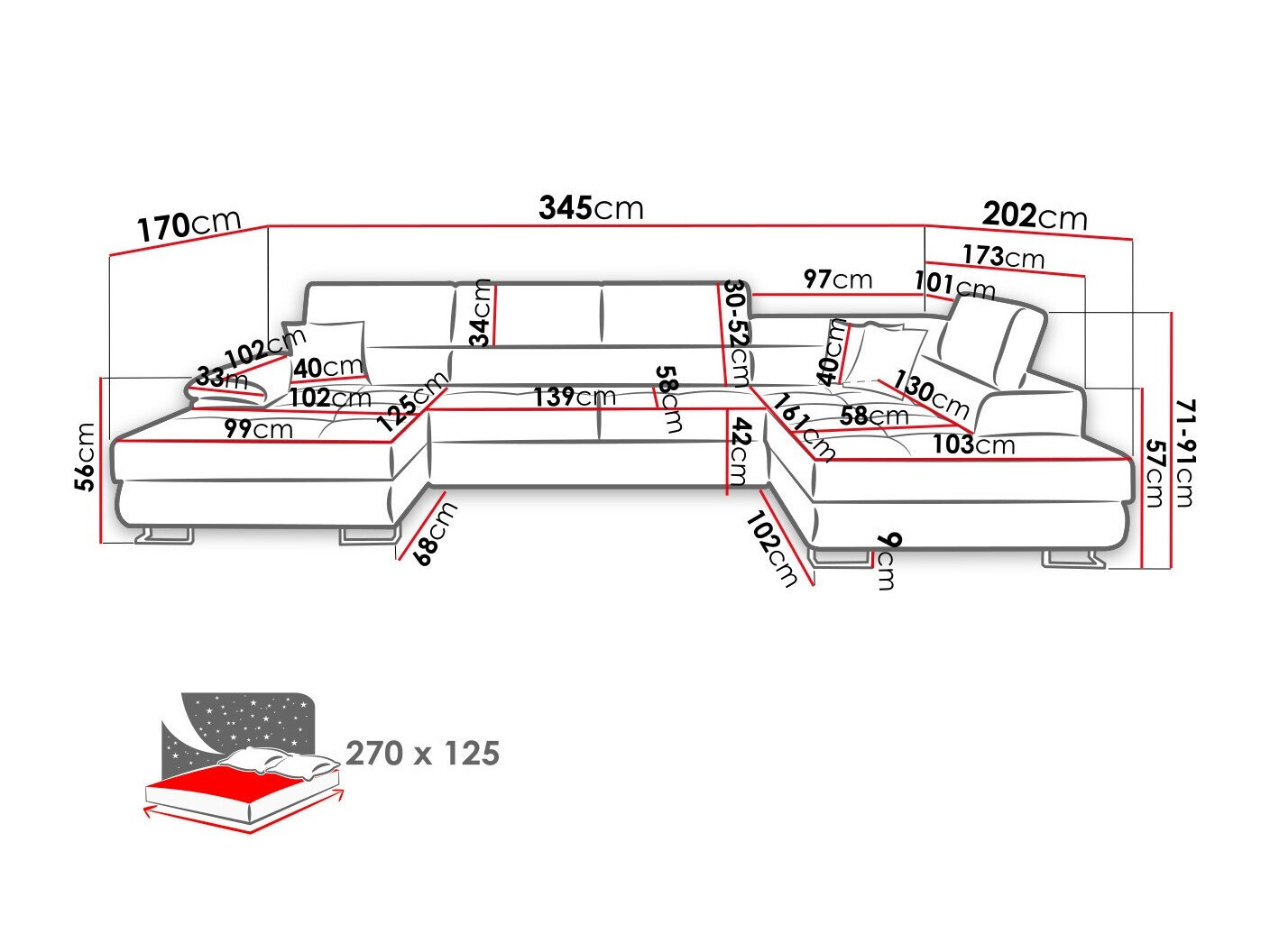 Hoekbank Comfivo 138 (Poso 14)