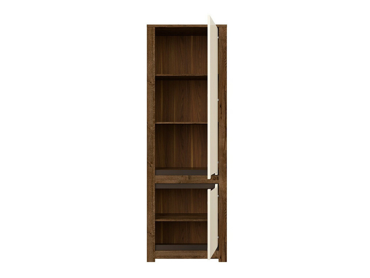 Boekenkast Ophevaru 106 (Glanzend crème + April eiken)