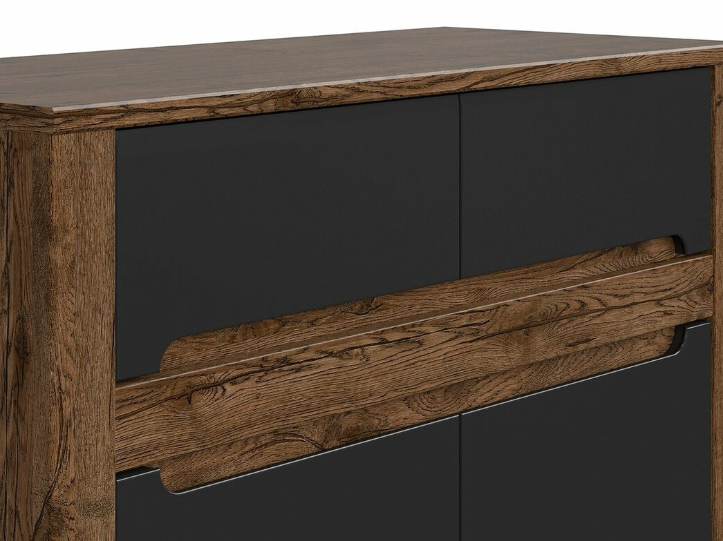 Ladekast Ophevaru 100 (Matzwart + April eiken)