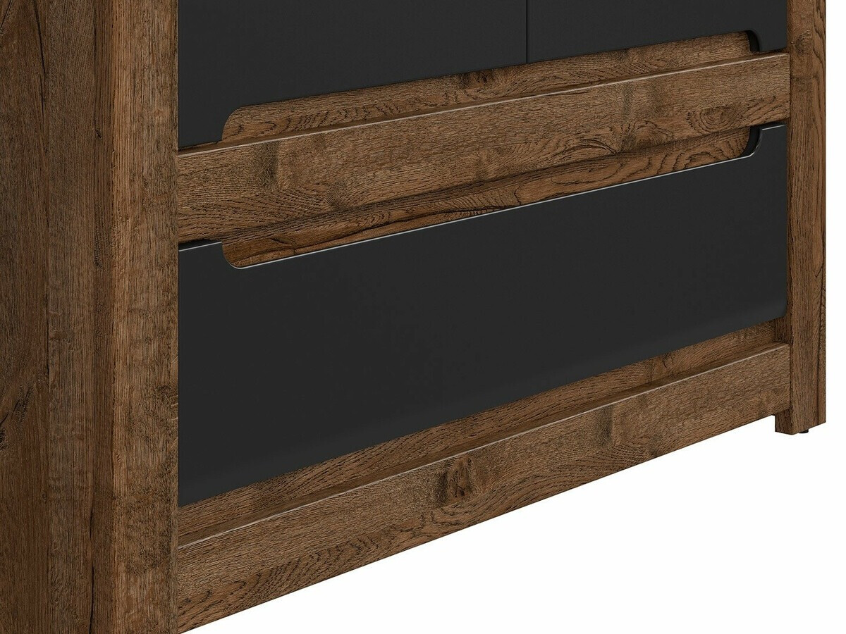 Kledingkast Ophevaru 109 (Matzwart + April eiken)