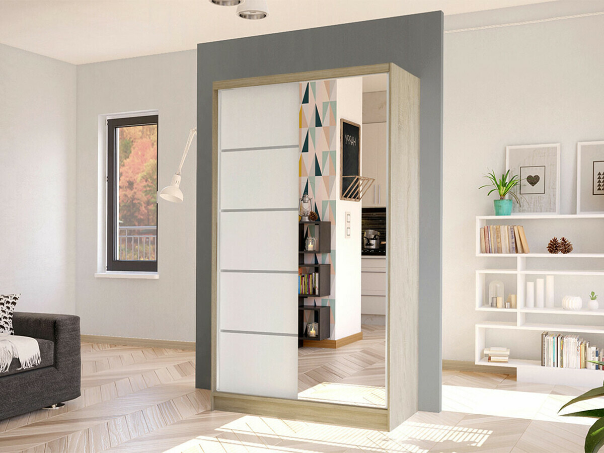 Kledingkast Closico 166 (Sonoma eik + Wit)