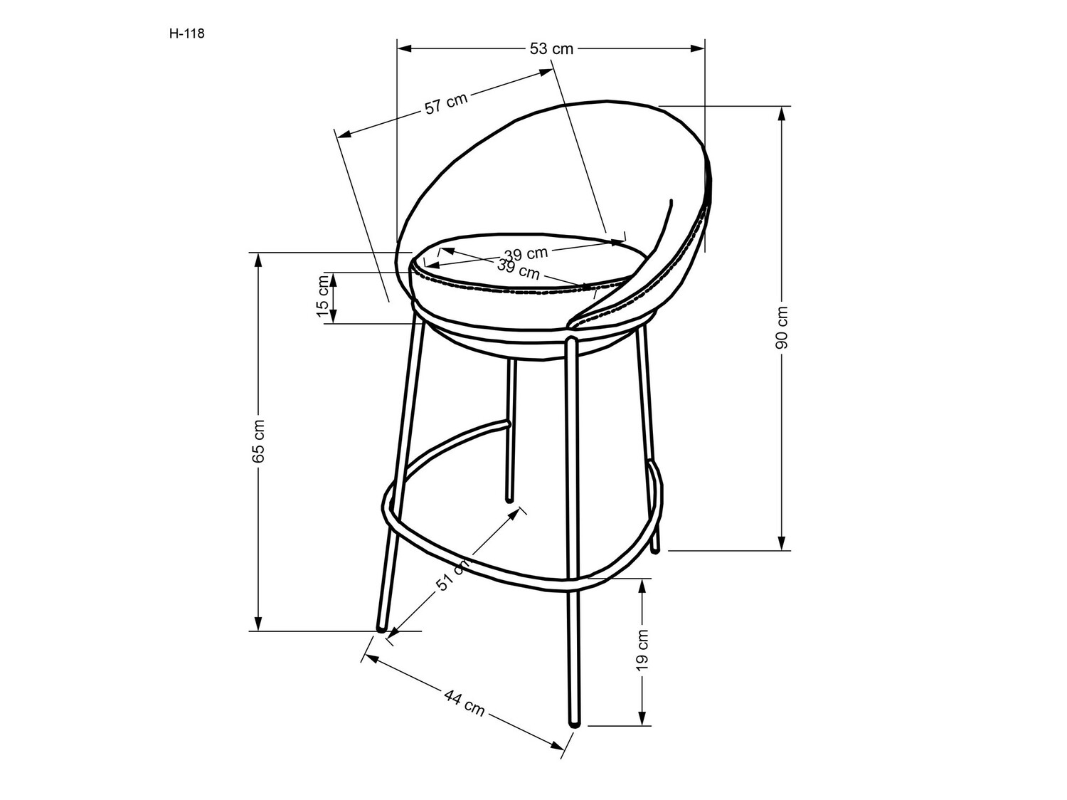 Counterstoel Houston 1515 (Beige)