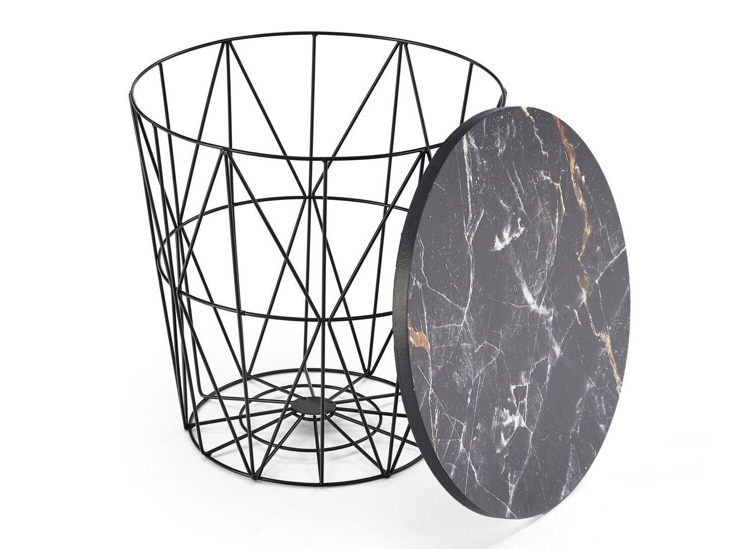 Salontafel Houston 1512 (Zwart + Zwart marmer)