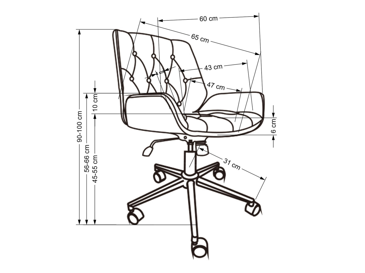 Bureaustoel Houston 1522