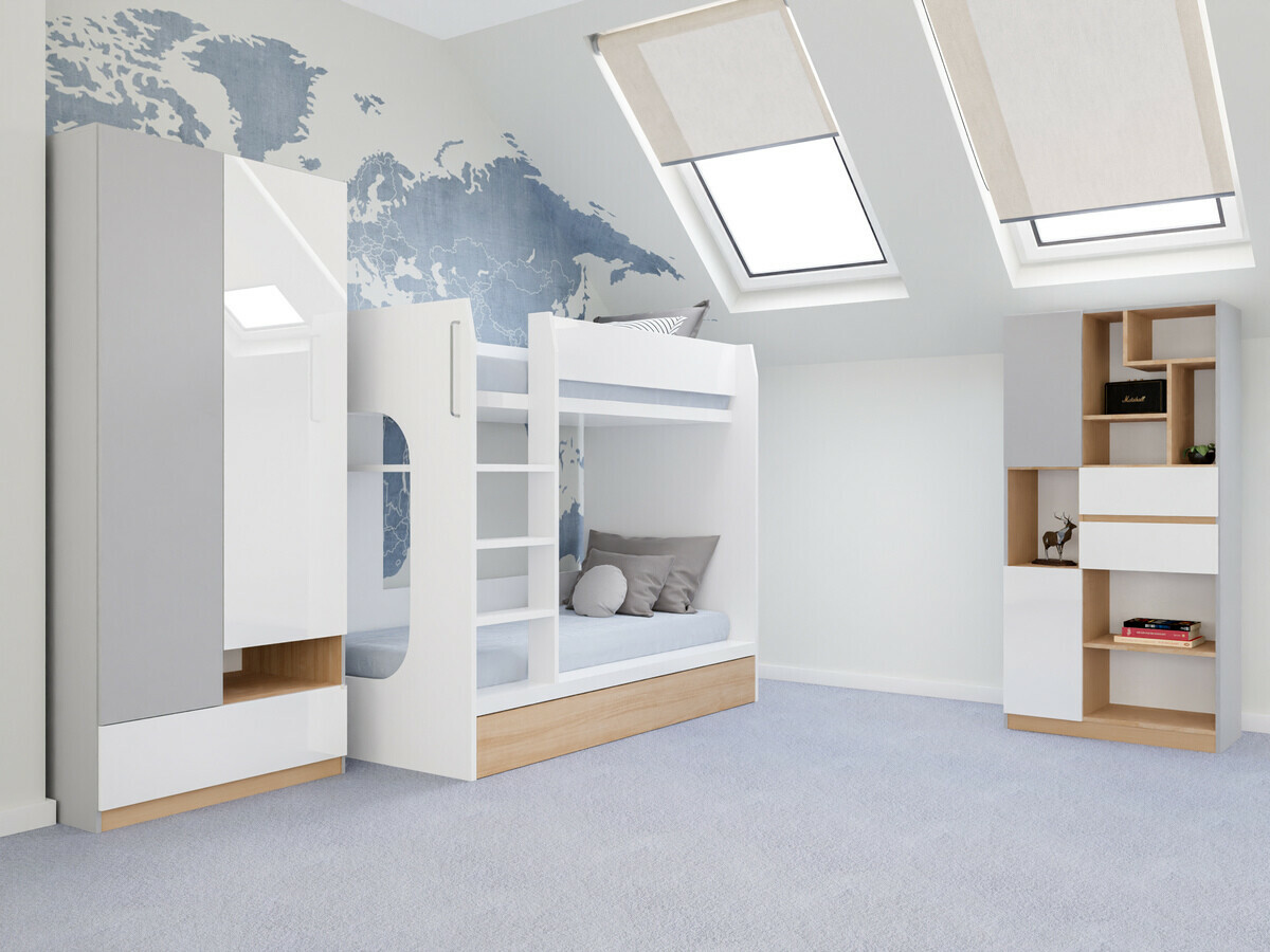 De reeks van de kinderkamer Nuevaru 119 (Glanzend wit)